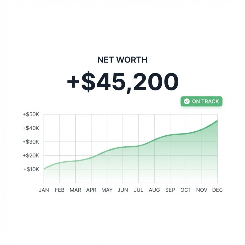 Horizon dashboard showing financial progress
